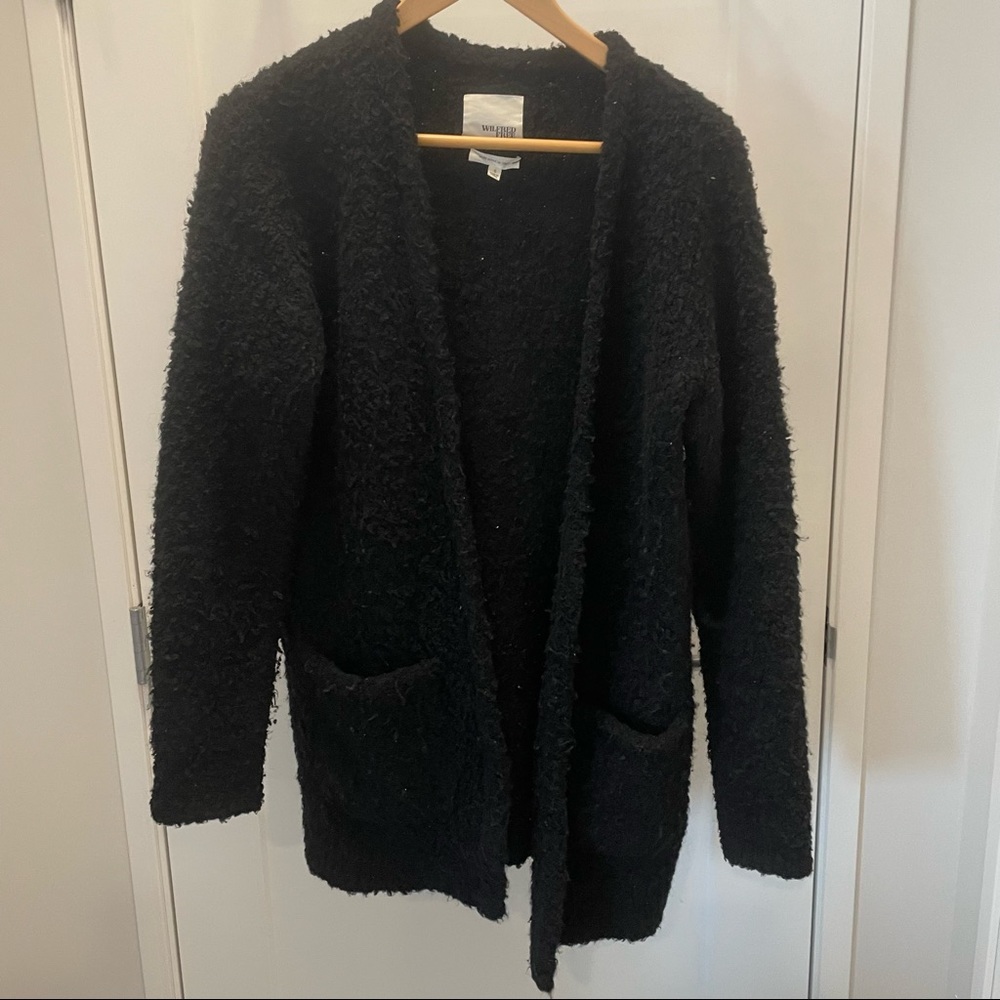 Aritzia Wilfred Free mohair fuzzy boucle cardigan